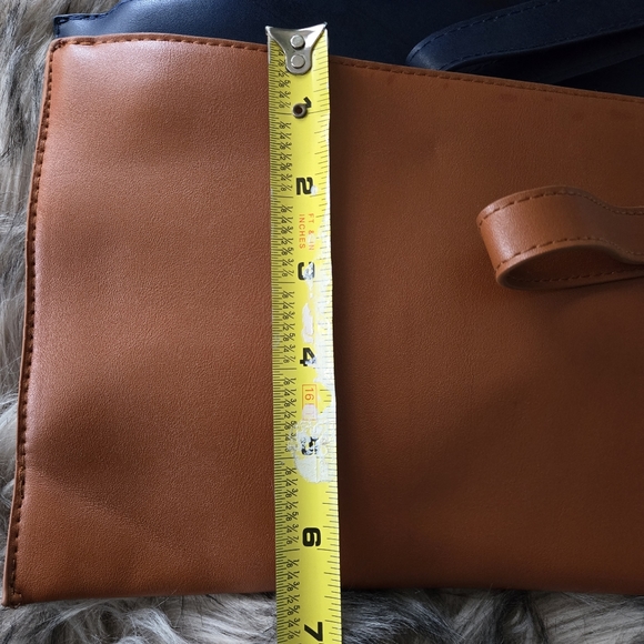 Unbranded Clutch purses set Navy Blue/Cognac - Picture 4 of 7